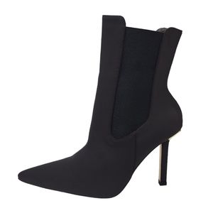 GOOD AMERICAN High Kickstand Neoprene Bootie Chocolate Brown Size 10